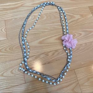 Nordstrom pearl and chain necklace